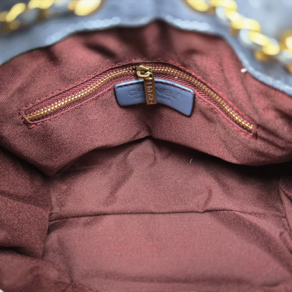 Denim Quilted Bucket Bag (FAW)