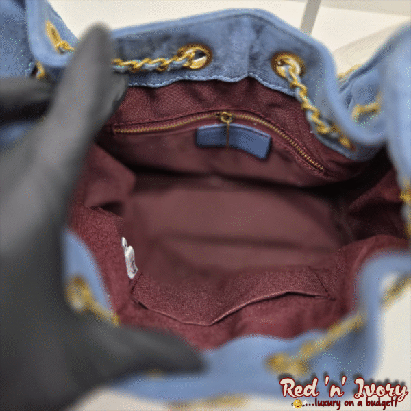 Denim Quilted Bucket Bag (FAW)