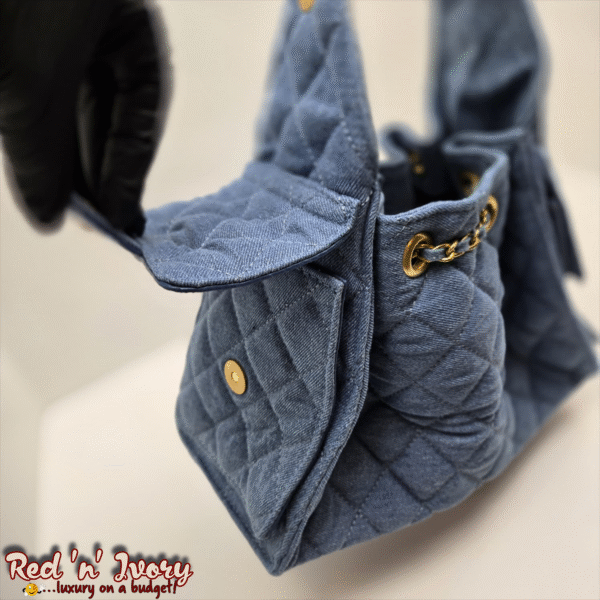 Denim Quilted Bucket Bag (FAW)
