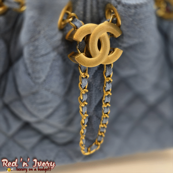 Denim Quilted Bucket Bag (FAW)