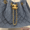 Denim Quilted Bucket Bag (FAW)