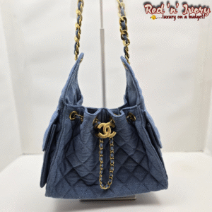 Denim Quilted Bucket Bag (FAW)
