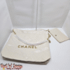 Elegant White Quilted Shoulder Bag (FAY)