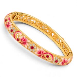 Blush Bloom Enamel Bangle